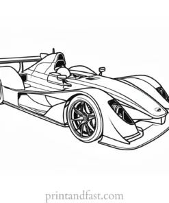 race car coloring page simple