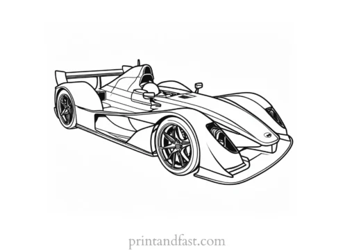 race car coloring page simple