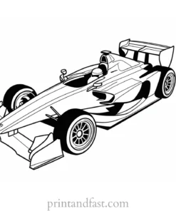 race car coloring page sketch