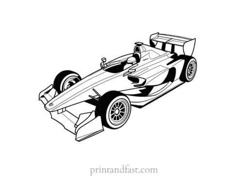 race car coloring page sketch