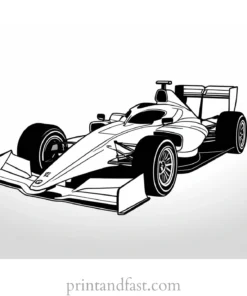 race car coloring page template