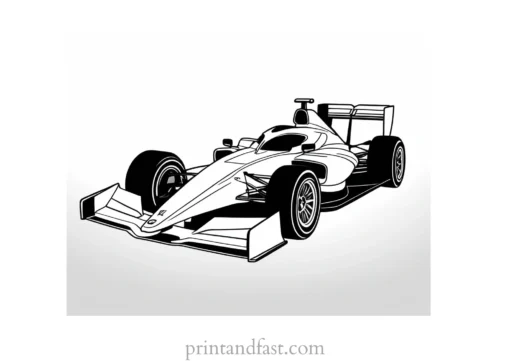 race car coloring page template