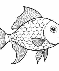 rainbow fish coloring page