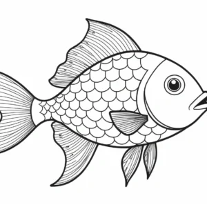 rainbow fish coloring page