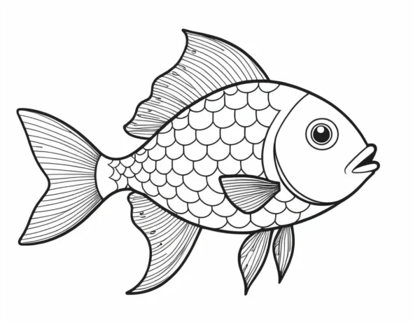 rainbow fish coloring page