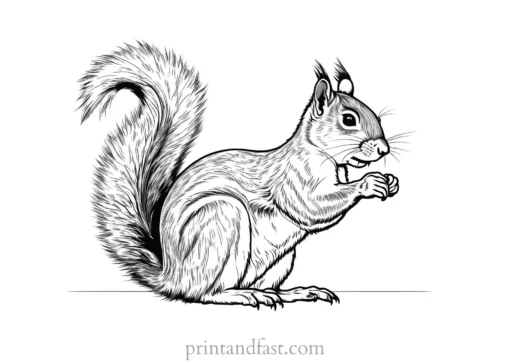 real squirrel coloring page