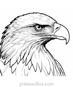 realistic eagle coloring page