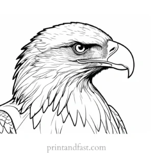 realistic eagle coloring page