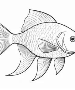 realistic fish coloring page