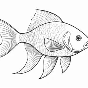 realistic fish coloring page