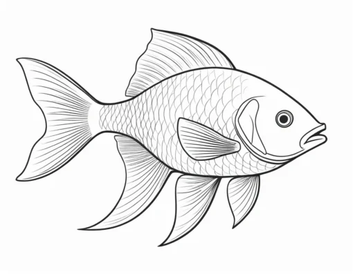 realistic fish coloring page