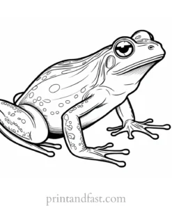 realistic frog coloring page