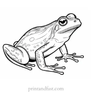 realistic frog coloring page