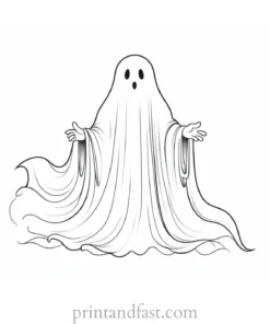 realistic ghost coloring page