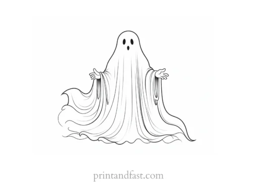 realistic ghost coloring page