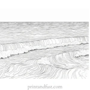 realistic ocean coloring page