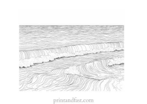 realistic ocean coloring page