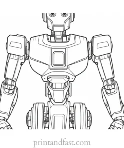 robot coloring page for adults