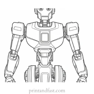 robot coloring page for adults