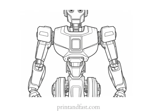 robot coloring page for adults