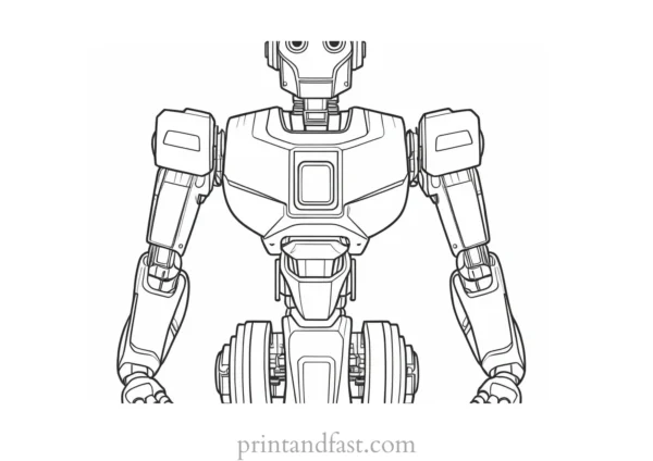 robot coloring page for adults