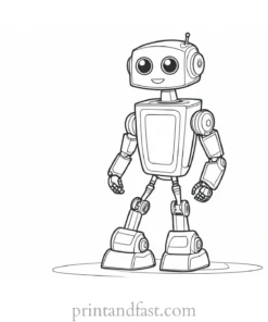 robot coloring page for therapy