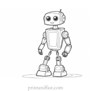 robot coloring page for therapy