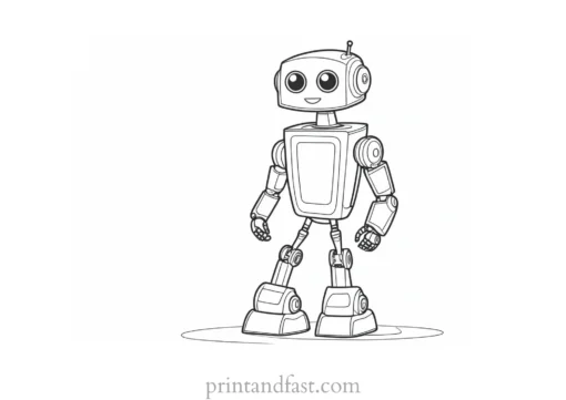 robot coloring page for therapy