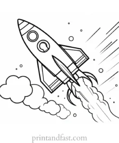 rocket ship coloring page download