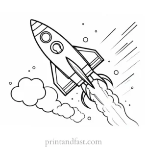 rocket ship coloring page download