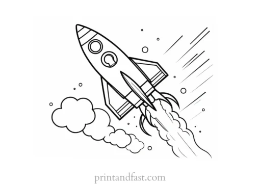 rocket ship coloring page download