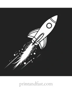 rocket ship coloring page for parents