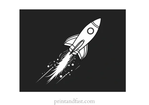 rocket ship coloring page for parents