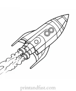 rocket ship coloring page for spaceship enthusiasts