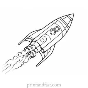 rocket ship coloring page for spaceship enthusiasts