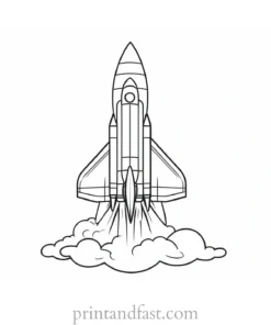 rocket ship coloring page for teachers