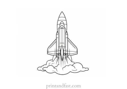 rocket ship coloring page for teachers