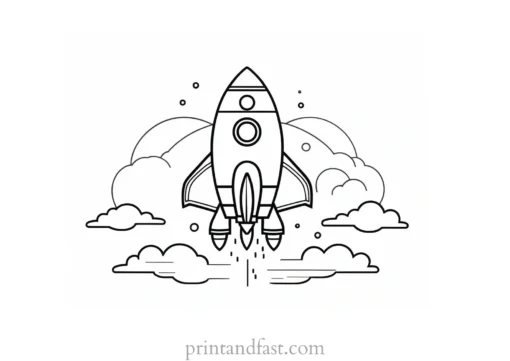 rocket ship coloring page for toddlers