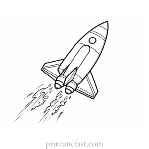 rocket ship coloring page online