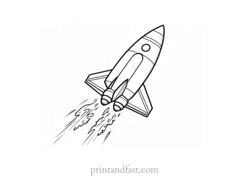 rocket ship coloring page online