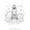 rocket ship coloring page printable