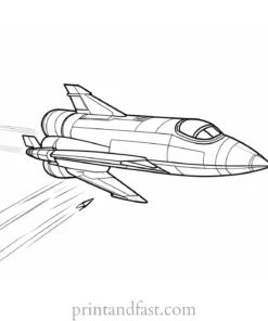 rocket ship coloring page project