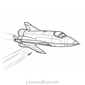 rocket ship coloring page project