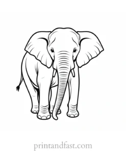 sad elephant coloring page