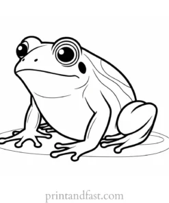 sad frog coloring page