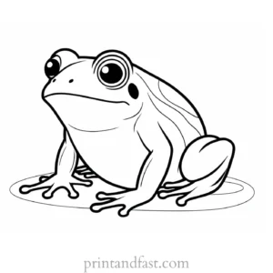 sad frog coloring page