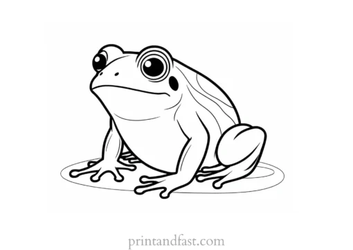 sad frog coloring page