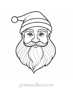 santa coloring page Christmas