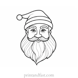 santa coloring page Christmas