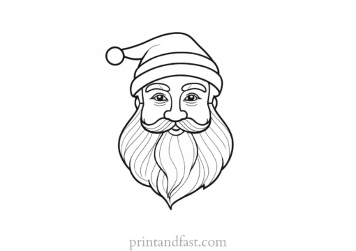 santa coloring page Christmas